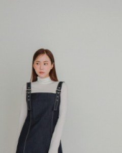 [EVELLET] Blizz Denim Suspender Mini Dress