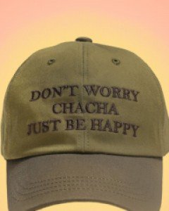 [NF] DON'T WORRY CHACHA BALL CAP (KHAKI)_F21QG131